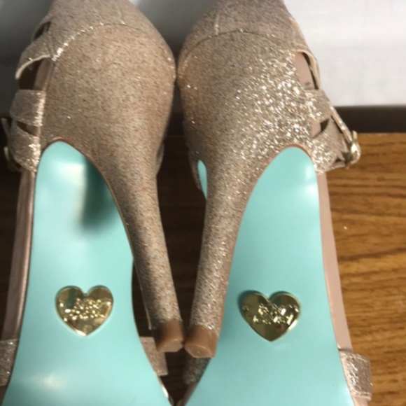 Betsey Johnson Glitter Strappy Sandals - Picture 6 of 9